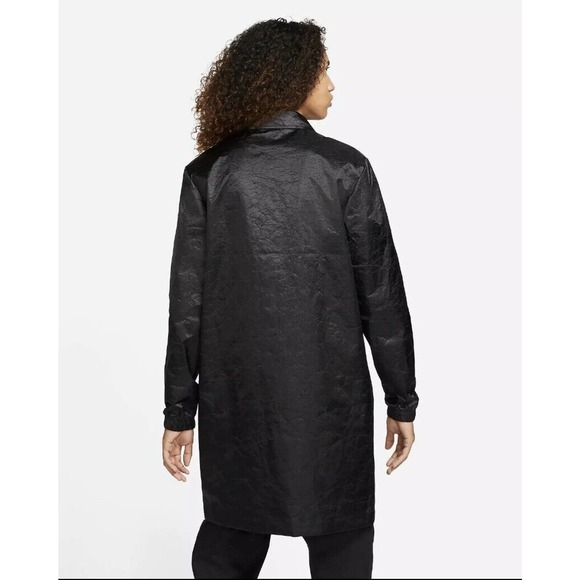 Nike Sportswear Mens Large Long Black Coach Jacket DH7847-010 NWT - Picture 3 of 6